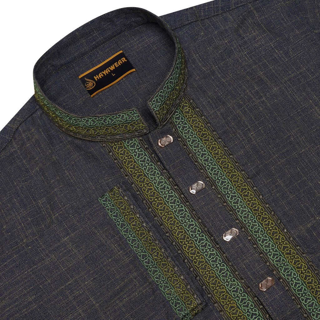 Doby Cotton Embroidery Green