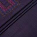 Doby Cotton Embroidery Deep Purple
