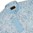 Digital Print Leaf Blue