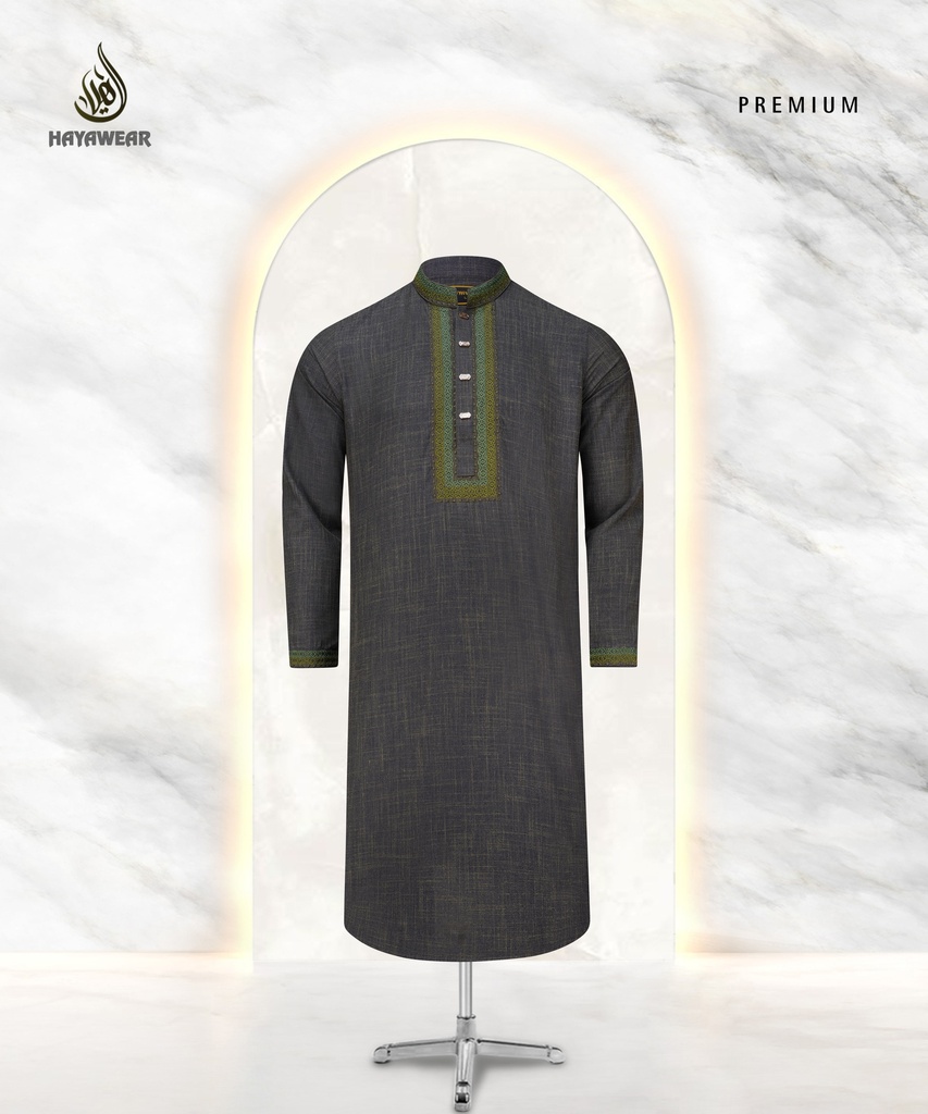 Doby Cotton Embroidery Green