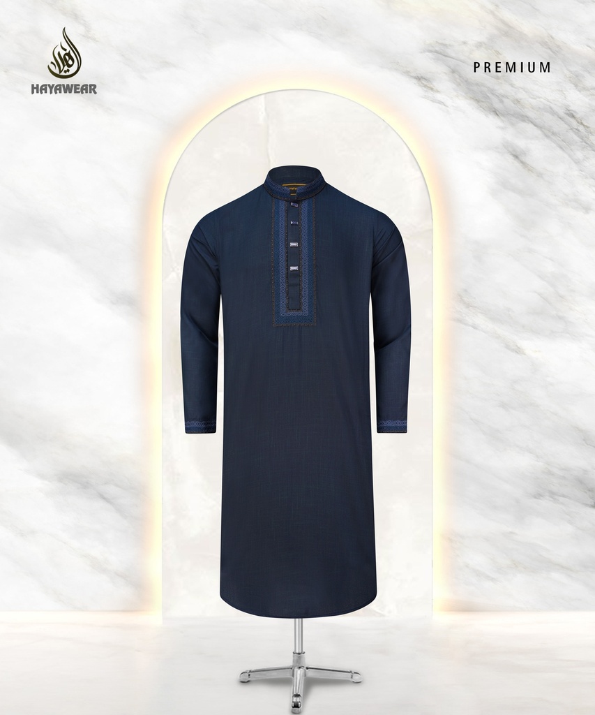 Doby Cotton Embroidery Blue