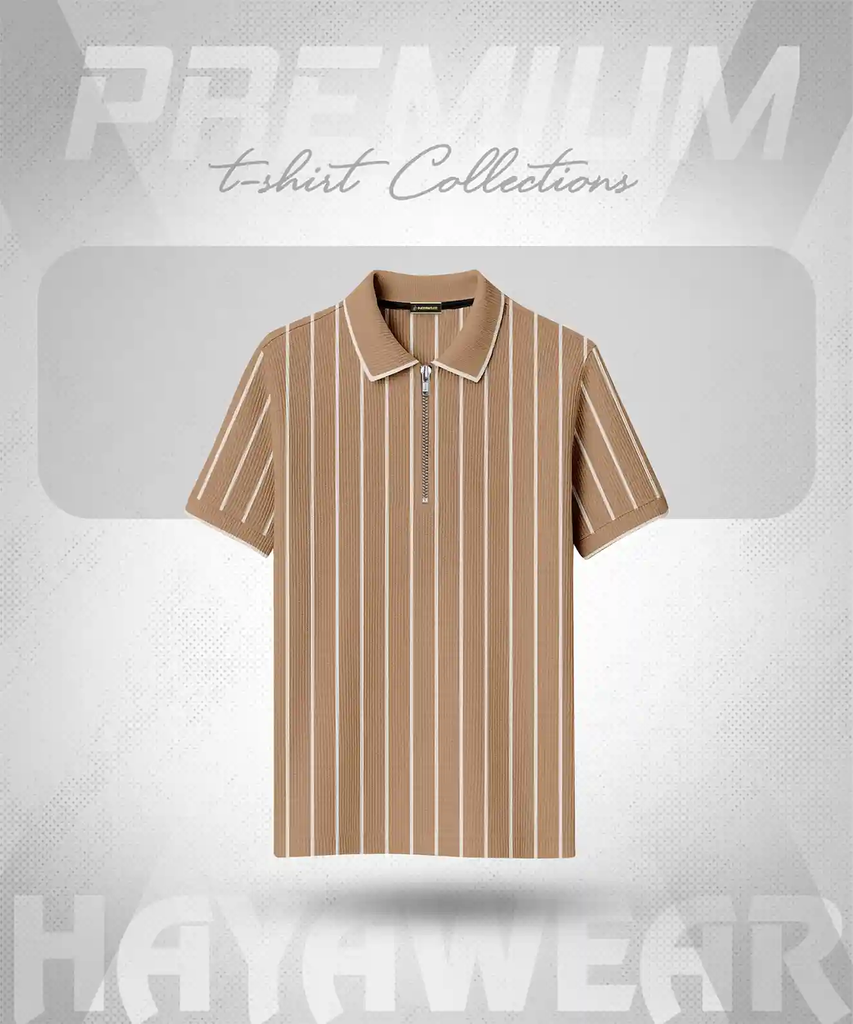 PL003 Brown Waffle Polo