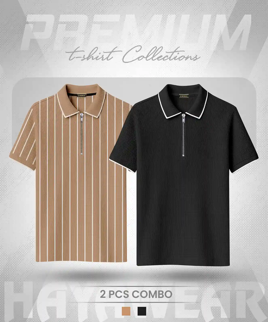 PL003 Black & Brown 2pcs Waffle Combo