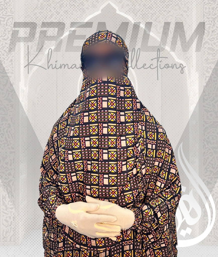 KMR006 Geometric Print Khimar