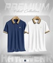 PL001 White & Blue 2pcs Polo Combo