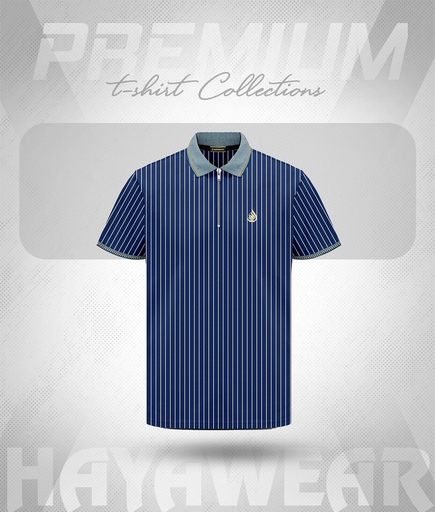 PL002 Blue Polo Spandex