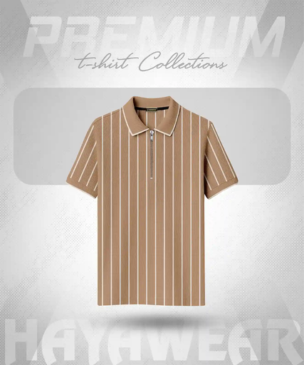 PL003 Brown Waffle Polo