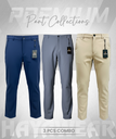PN001 3in1 Blue & Ash & Khaki 3pcs Combo Pant (৩ পিছ)