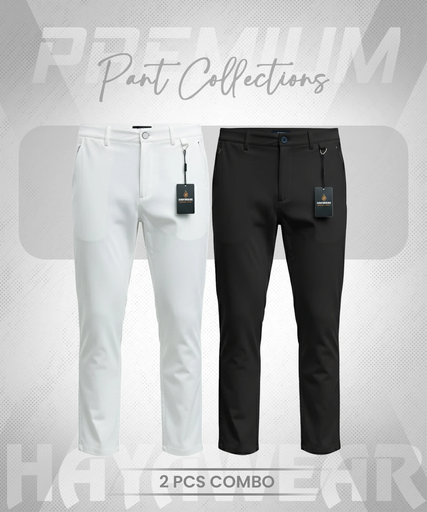 PN001 3in1 White & Black 2pcs Combo Pant (২ পিছ)