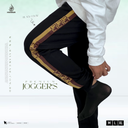 Lock Fabric Black Joggers