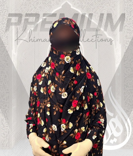 KMR003 Rose Printed Khimar